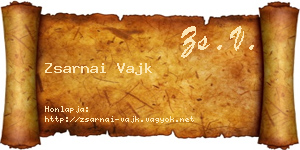 Zsarnai Vajk névjegykártya